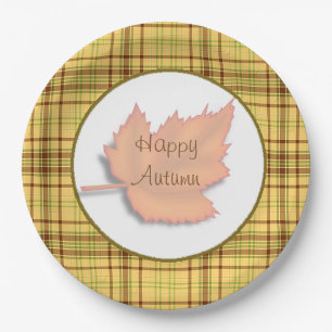Halloween Autumn Fall Leaf Party paper Plates