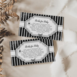 Halloween Autumn Gothic Spooky Books for Baby Enclosure Card