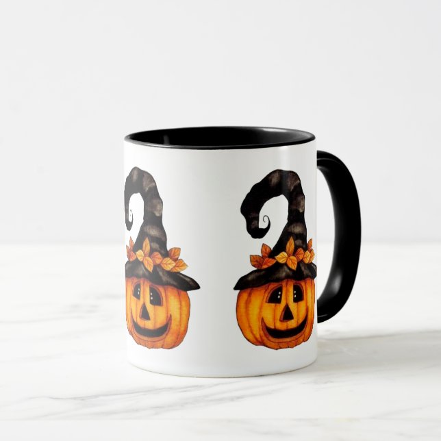Halloween/Autumn Jack-o-Lantern Mug (Front Right)