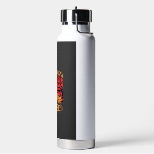 Halloween Autumn Leaves and Pumpkins Please Design Water Bottle