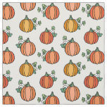 Halloween Autumn Orange Pumpkin Pattern Fabric