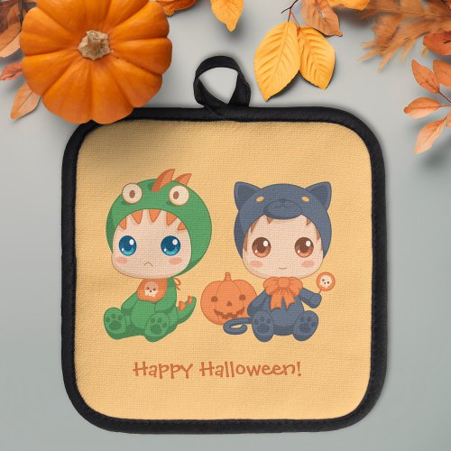 Halloween Babies Black Cat Dragon Costume Pot Holder