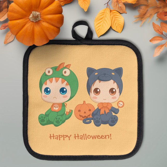 Halloween Babies Black Cat Dragon Costume Pot Holder (Creator Uploaded)