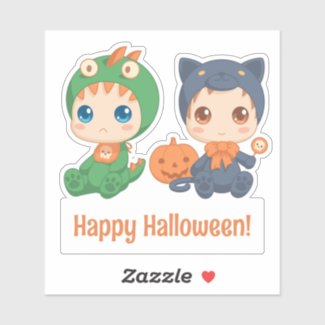 Halloween Babies Black Cat Dragon Custom Text