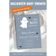 Halloween Baby Boy Shower Invitation