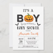 Halloween Baby Boy Shower Invitation (Front)