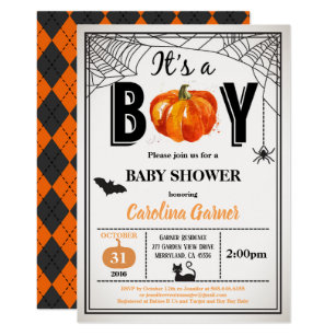 halloween themed baby shower invitations