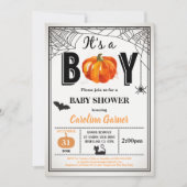 Halloween baby boy shower invitation. It's a boy Invitation (Front)