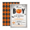Halloween baby boy shower invitation. It's a boy