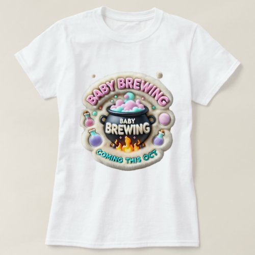 Halloween Baby Brewing Announcement T_Shirt