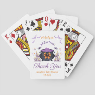 halloween baby brewing baby shower thank you cute poker cards