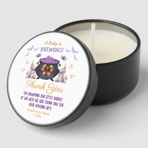 halloween baby brewing baby shower thank you mini candle favors