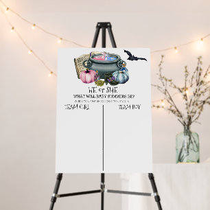 Halloween Baby Brewing Gender Reveal  Voting  Foam Board
