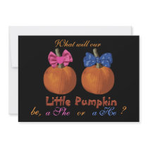 Halloween Baby Gender Reveal Invitations