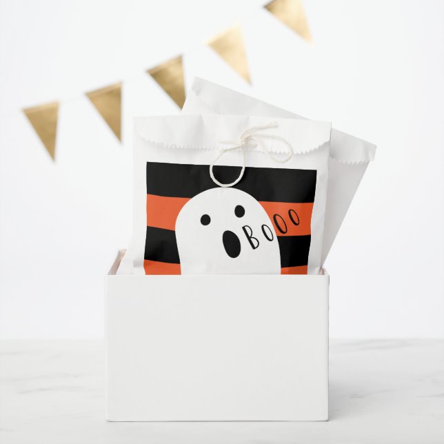 Halloween Baby Ghost Boo Paper Favor Bag (Party)