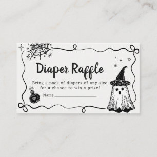 Halloween Baby is Brewing Baby Diaper Raffle Enclosure Card