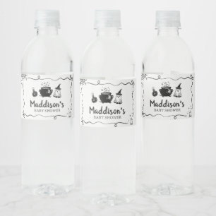 Halloween Baby is Brewing Baby Shower Water Bottle Label