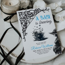 Halloween Baby is Brewing Blue Boy Baby Shower