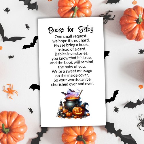 Halloween Baby Is Brewing Books for Baby Enclosure Card