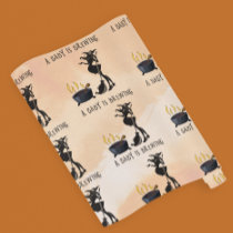 Halloween Baby Is Brewing Witch Shower Orange Wrapping Paper
