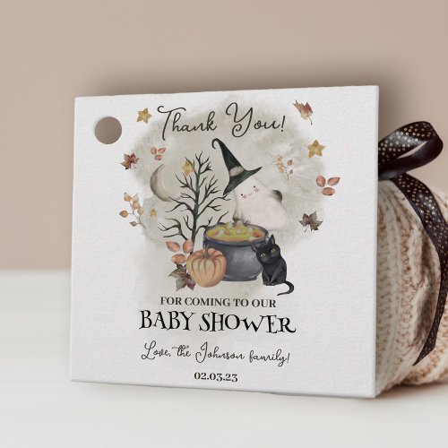 Halloween Baby Shower A little boo is almost due Favor Tags