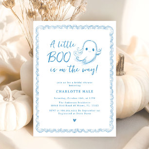 Halloween Baby Shower A Little Ghost Invitation