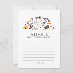 Halloween Baby Shower, Advice for Parents-to-be Note Card