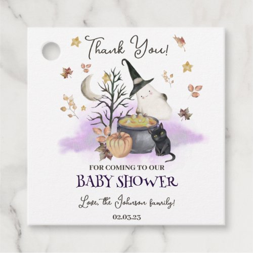 Halloween Baby Shower Baby is Brewing Favor Tags