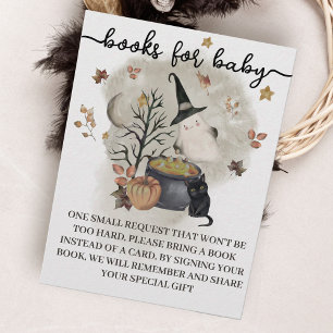 Halloween Baby Shower Books for Baby card. Enclosure Card