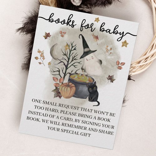 Halloween Baby Shower Books for Baby card Enclosure Card