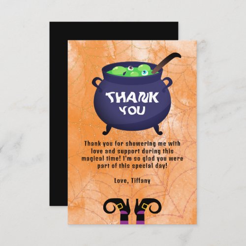 Halloween Baby Shower Books for Baby Thank You Enclosure Card