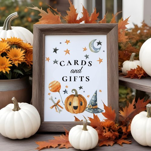 Halloween Baby Shower Cards  Gifts Sign