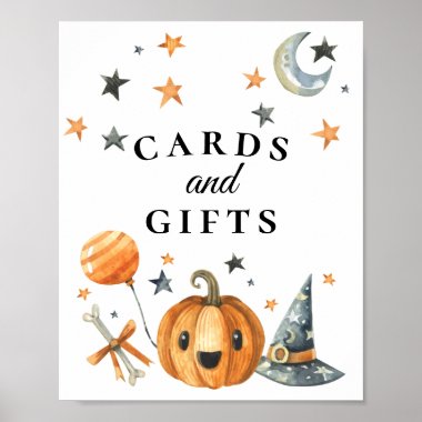 Halloween Baby Shower Cards & Gifts Sign