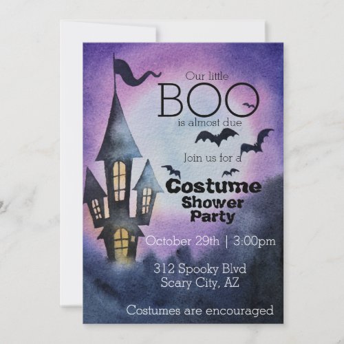 Halloween Baby Shower Costume Party Invitation