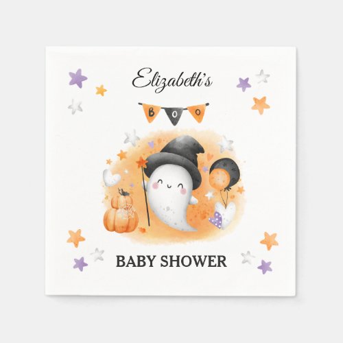 Halloween Baby Shower Cute Ghost Paper Napkins