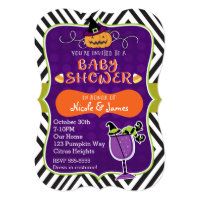 Halloween BABY SHOWER Cute Modern Invitation