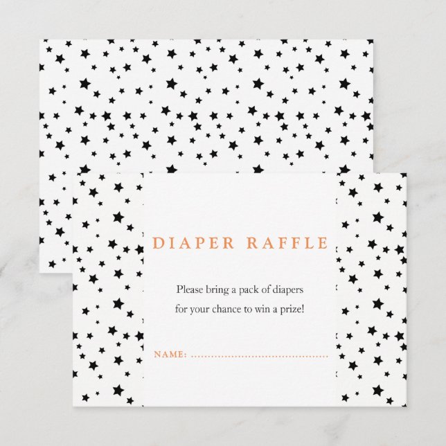 Halloween Baby shower Diaper black Invitation (Front/Back)