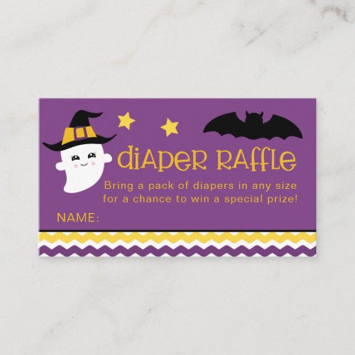 Halloween Baby Shower Diaper Raffle Cards