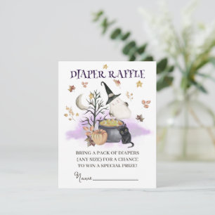 Halloween Baby Shower Diaper Raffle. Enclosure Card