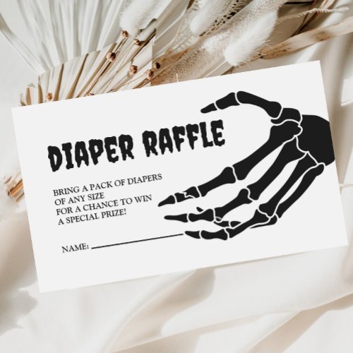 Halloween Baby Shower Diaper Raffle Enclosure Card