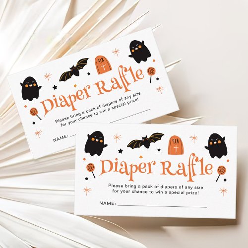 Halloween Baby Shower Diaper Raffle Enclosure Card