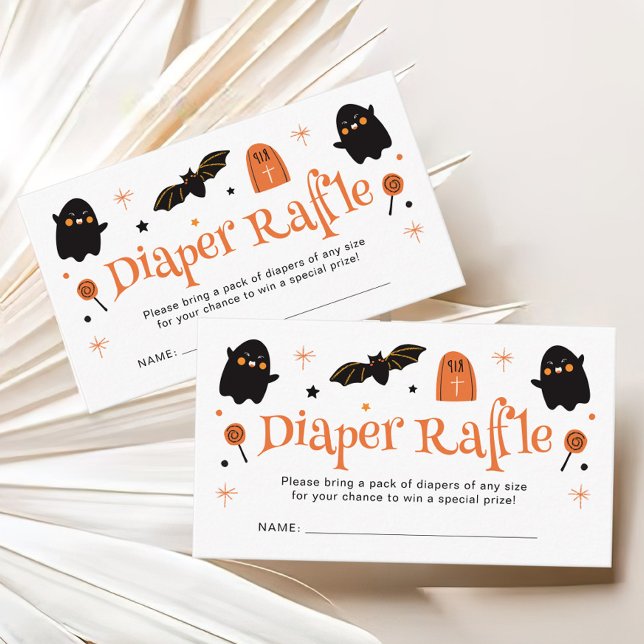 Halloween Baby Shower Diaper Raffle Enclosure Card (Creator Uploaded)