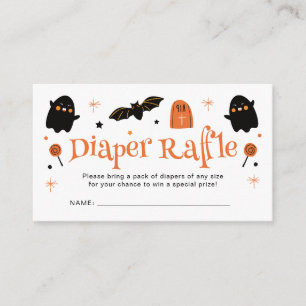 Halloween Baby Shower Diaper Raffle Enclosure Card