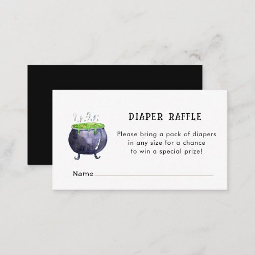 Halloween Baby shower Diaper Raffle  Enclosure Card