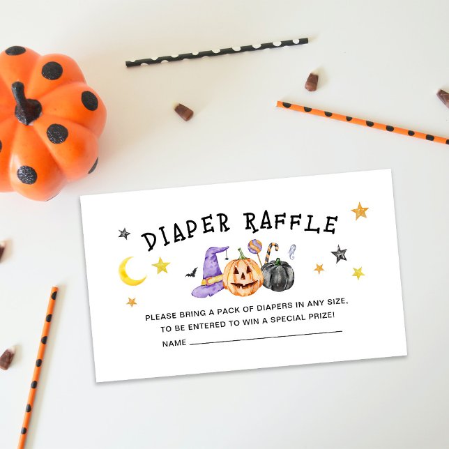 Halloween Baby Shower Diaper Raffle Insert Card (Creator Uploaded)