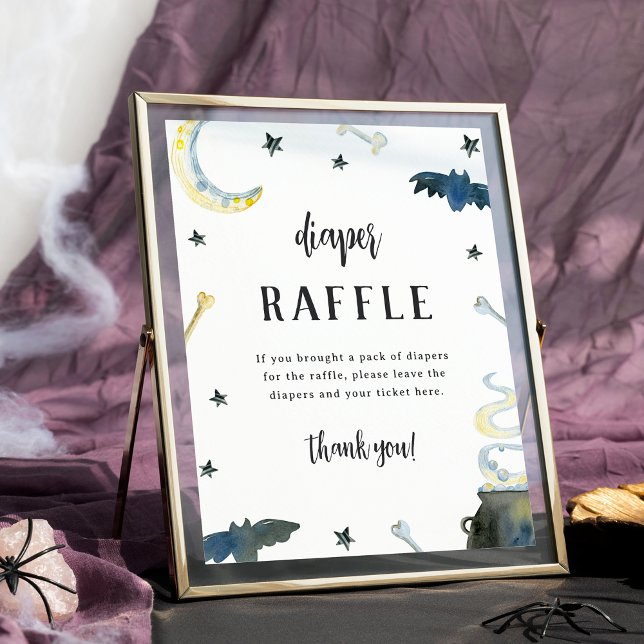 Halloween Baby Shower Diaper Raffle Sign (Creator Uploaded)