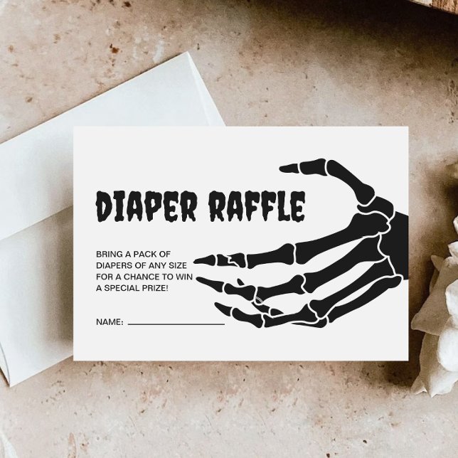Halloween Baby Shower Diaper Raffle Ticket Enclosure Card (Creator Uploaded)