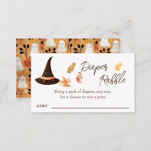 Halloween Baby Shower Diaper Request Enclosure Card