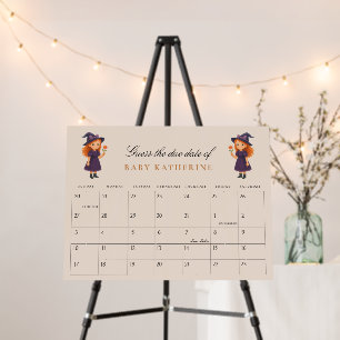 Halloween Baby Shower Due Date Guess Game Foam Board
