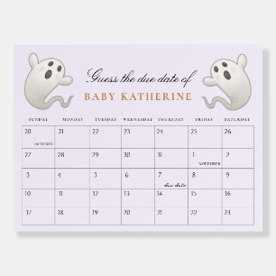 Halloween Baby Shower Due Date Guess Game Foam Board